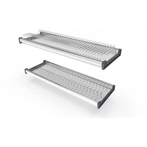 Modern Chrome Dish Drying <b>Rack</b> 2-Layer Storage Kitchen Drainer <b>Plate</b> Shelf for Cabinets Tableware Storage <b>Rack</b> Kitchen Drain Dis - Product Image 1