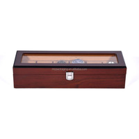 Boîte de rangement pour montres en bois avec fenêtre en verre, 6 emplacements, boîte de présentation de montres, boîte de collection de montres de luxe pour hommes, montre-bracelet