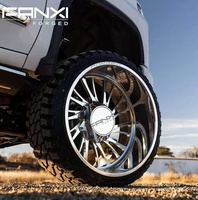 Jantes forgées concaves FANXI 8x6.5 24x14 pour Dodge Ram 2500, finition polie 22x12 6x139.7, pour camions Ram et Chevy 1500 avec grands enjoliveurs