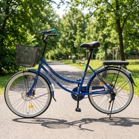 VTT Nouveau Design 24 pouces 21 Vitesses Cadre en Acier Frein à Disque Fourche et Jantes en Alliage d'Aluminium Pédales Ordinaires Vélo de Montagne pour Hommes