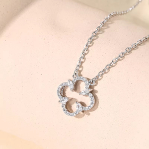 Mylove 2025 nuevos productos plata 925 joyería niña regalo <span class=keywords><strong>20</strong></span> trébol flor collar circón colgante para mujer - Product Image 6