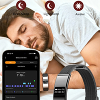 Bracelet intelligent B8 ultra fin 2,8 mm en alliage de zinc, écran OLED, moniteur de fréquence cardiaque, d'oxygène sanguin et de sommeil, étanche IPX8 pour Android et iOS