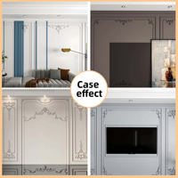 Moulure d'angle en PU imitation marbre imperméable, Rosace d'angle pour hôtel/restaurant, Commande en gros, Rosace d'angle Rococo en PU, Moulure de couronne en PU