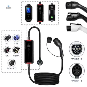 Commercial Ac Wallbox Charger 7KW Portable 1 Phase AC EV Wallbox Electric Car Charging Station