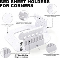 4 pièces de fixations multifonctionnelles pour draps de lit, bandes de verrouillage antidérapantes à forte adhérence pour les coins de matelas de lit, attaches durables pour canapé
