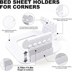 4 Piezas de Sujetadores Multifuncionales <span class=keywords><strong>para</strong></span> Sábanas, Tiras Antideslizantes con Agarre Fuerte <span class=keywords><strong>para</strong></span> Esquinas de Colchones, Sujetadores Duraderos <span class=keywords><strong>para</strong></span> Sofás y Camas - Product Image 3
