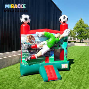Château gonflable commercial sur le thème du football 3D, 13x13 pieds, pour la location événementielle - Product Image 3