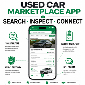 Aplicación de Plataforma de Venta de Autos Usados Premium, Desarrollo de Aplicaciones para IOS y Android con Informes de Inspección de Vehículos, LionCreate - Product Image 2