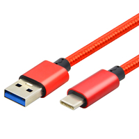 USB 3,0 Gen 1 Estándar A a USB Tipo C Cable Logotipo personalizado y longitud Cable DE DATOS trenzado de malla de algodón de aluminio multifuncional