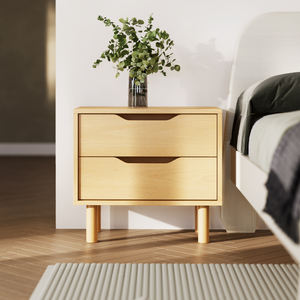 Gabinete de almacenamiento modular de 2 cajones de madera maciza Simple Boori, sala de estar debajo de la Mesa, <span class=keywords><strong>escritorio</strong></span> y cómoda - Product Image 2