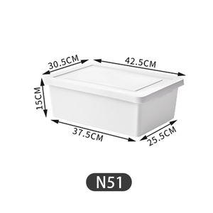 Contenedor de almacenamiento de plástico apilable colorido del fabricante Chenyi con tapa Organizador de almacenamiento de plástico de gran capacidad de varios tamaños - Product Image 5