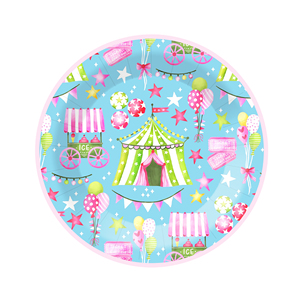 Juego de Vajilla Desechable DAMAI con Temática de Circo, Decoración para Fiestas, Juego de Vajilla Desechable con Plato de Papel y Servilleta de Papel - Product Image 5