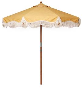 Sombrilla de playa Bohemia vintage al por mayor, sombrilla portátil plegable con borlas, marco de madera y sombra triangular para piscina y hogar - Product Image 4