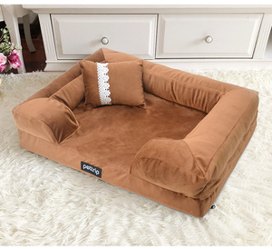 Cama de perro cálida de marca de lujo, diseño bonito de lujo D, letra clásica - Product Image 5