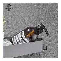 Support de rangement d'angle mural triangulaire non perforé en acier inoxydable pour salle de bain et douche Utilisation efficace de l'espace