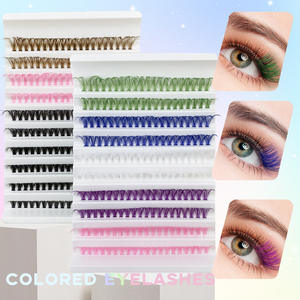 Kit d'extensions de cils artificiels en volume 6D-8D, cils colorés faits à la main, kit de faux cils colorés pour débutants - Product Image 1