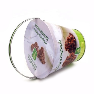 Small Chocolate Nut Packaging Metal <strong>Tin</strong> <strong>Bucket</strong> with Insert Lid and Metal Handle - Product Image 3