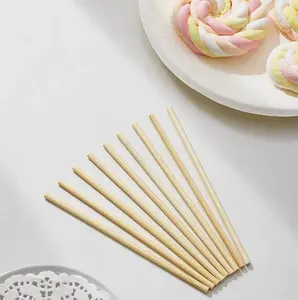 Customized eco-friendly lower price cotton candy stick wholesale bamboo round stick