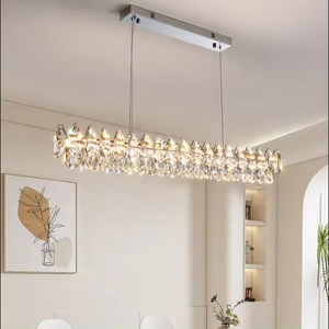 Zeal Lighting Round Raindrop Crystal Chandelier Diseño de círculo creativo para sala de estar con opción de función de altura ajustable - Product Image 5