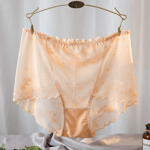 Plus Size Frauen Slips Fett Frauen Spitze Tanga Höschen Slips Höschen Unterwäsche Transparente Hipster Nylon Baumwolle Spandex Damen - Product Image 5