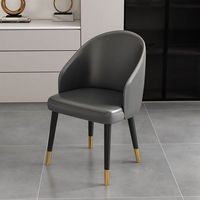 Chaise de salle à manger nordique en cuir, mobilier d'intérieur, vente en gros, chaises de salle à manger modernes de luxe pour restaurant et maison