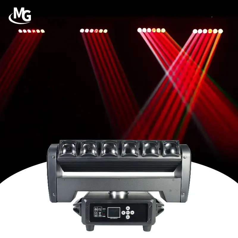 Stage Effect DMX 512 Control 6*40W RGBW 4in1 Moving Head Beam Light