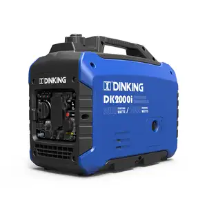 Dinking Petrol Gasoline Engine Dual Fuel Pure Sine Wave 1.8kw 2.0KW Ohv Supper Silent Inverter Generator