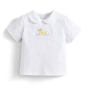 Ensemble de vêtements d'été pour enfants, <span class=keywords><strong>tenue</strong></span> estival pour garçon, <span class=keywords><strong>tenue</strong></span> à manches courtes blanches avec broderie, et pantalon à carreaux, pour premier <span class=keywords><strong>anniversaire</strong></span> - Product Image 2