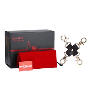 Sangles de fixation à cinq points DOGLOV avec connecteur à clip en cuir, équipement BDSM en cuir microfibre pour joueurs avancés, vente en gros - Product Image 4