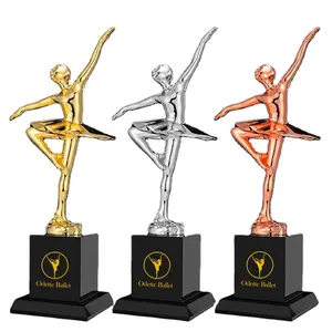Prix de danse Souvenir Logo et couleur personnalisables et matériau de Base trophée en métal