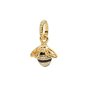 Golden Bead Series Bee Hive Charm Hollow Crown Heart Gold Plated Diy charms