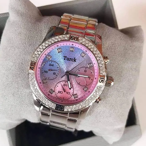 <span class=keywords><strong>Reloj</strong></span> de Lujo para <span class=keywords><strong>Mujer</strong></span>, Elegante y Ejecutivo, Movimiento de Cuarzo, Caja de Acero Inoxidable, Correa de Acero Inoxidable, Puntero de Diamantes de Alta Calidad, Estilo Diver - Product Image 5