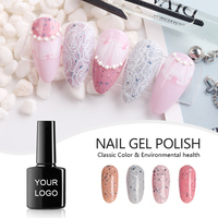 YDC UV/LED Gel de base en caoutchouc coloré avec paillettes nude et couleurs disco, facilement dissolvable, OEM/Vente en gros, emballage en vrac