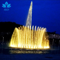 Fontaine musicale dansante de luxe en acier inoxydable de haute qualité, design moderne, marque DEWY, directement de l'usine