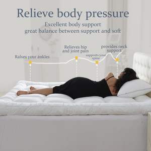 2025 meilleur <span class=keywords><strong>surmatelas</strong></span> en microfibre de lit nuage <span class=keywords><strong>ultra</strong></span> doux de 5 pouces coton Plus <span class=keywords><strong>surmatelas</strong></span> en mousse à mémoire de forme en microfibre pleine grandeur - Product Image 6