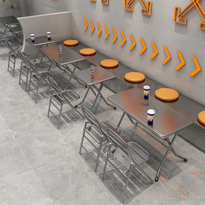 Có thể gập lại bằng thép không gỉ bảng vuông nhà máy bán hàng trực tiếp là thích hợp cho thép không gỉ bàn ăn trong nhà hàng ngoài trời - Product Image 3