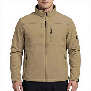<b>Men's</b> <b>Fleece</b> <b>Lined</b> Softshell <b>Jacket</b> Waterproof Windproof Lightweight Grey Outdoor Walking Hiking <b>Jacket</b> - Product Image 1