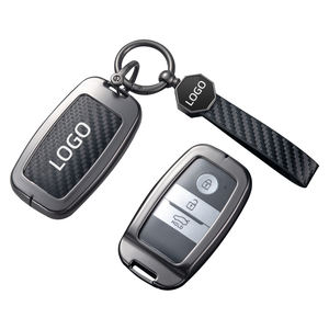 DM nouveau <span class=keywords><strong>Design</strong></span> coque de couverture de clé de voiture en cuir de carbone pour <span class=keywords><strong>Kia</strong></span> Sportage 4 Seltos Sorento Optima <span class=keywords><strong>Niro</strong></span> K2K5 porte-clés accessoires - Product Image 1