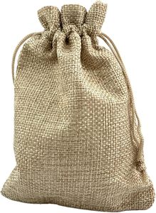 Sacchetto <span class=keywords><strong>in</strong></span> Iuta Ecologico dal Design Elegante 9*12cm con Cordoncino per Artigianato, Caffè, Decorazione Casa, Antipolvere, Lavabile, Confezione Regalo - Product Image 3