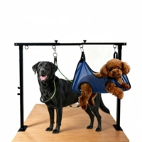 Ensemble de support de hamac portable pour toilettage des animaux de compagnie avec sangle de contention et housse de hamac pour la coupe des ongles et la relaxation