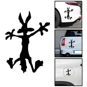 Rabbit Crash Cartoon Car Stickers Auto Dent Scratch Masking Modification Stickers For Honda Tesla Mercedes Benz Car Accessories