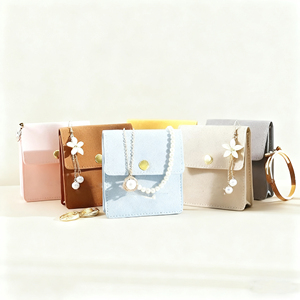 Bolsa de Joyería Personalizada de Microfibra Gruesa con Botones, Bolsa de Joyería Impresa Personalizada para Anillos, Broches y Pulseras - Product Image 3