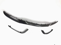 Lip Bumper Depan untuk Mercedes Benz C Class W205 C63 2015-2021 Hanya untuk Mobil Upgrade Body Kit 3 Bagian Serat Karbon