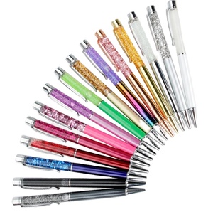Stylos à bille, stylo en métal or <span class=keywords><strong>rose</strong></span>, recharges <span class=keywords><strong>de</strong></span> stylo, paillettes brillantes, verre <span class=keywords><strong>de</strong></span> sable, stylo publicitaire, encre noire pour fournitures <span class=keywords><strong>de</strong></span> <span class=keywords><strong>bureau</strong></span> - Product Image 1