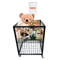 Panier empilable en métal personnalisé Hookei Factory, nouveau, pour présentoir de vente au détail, panier en fil métallique mobile, montage facile