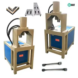 Máquina de corte e corte de aço para barra de reforço de metal semiautomática, máquina combinada de perfuração e corte