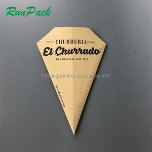 Cono de crepé para comida, gofrera desechable para embalaje de alimentos, caja de papel, soporte de cono de papel - Product Image 5