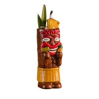 Verre à cocktail en céramique au design moderne et minimaliste, tasse Tiki à rayures verticales, verre décoratif pour bar, décoration de la maison