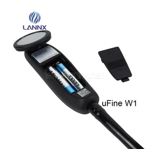 Lannx ufine w1 estetoscópio digital, eletrônico portátil, dupla cabeça eletrônico inteligente médico