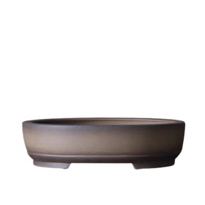 Maceta Ovalada de Zisha para Bonsái, Arcilla Azul Grisácea, Hecha a Mano, Estilo Chino Antiguo, Maceta de Interior - Product Image 4